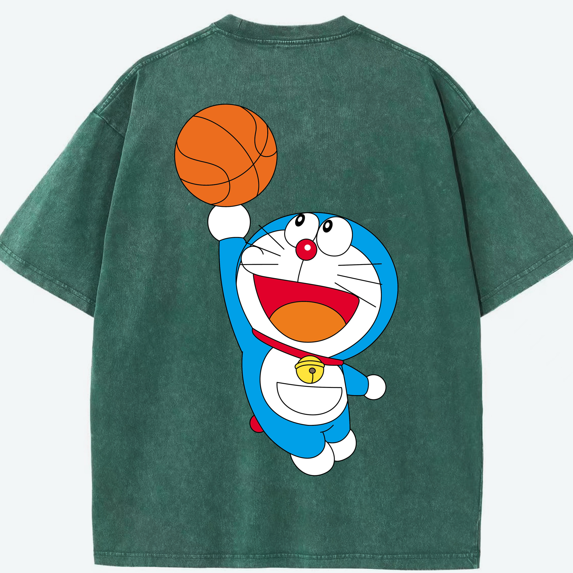 （画像用） ドラえもん Doraemon 綿100% ヴィンテージ風 半袖Tシャツ（背面プリント）